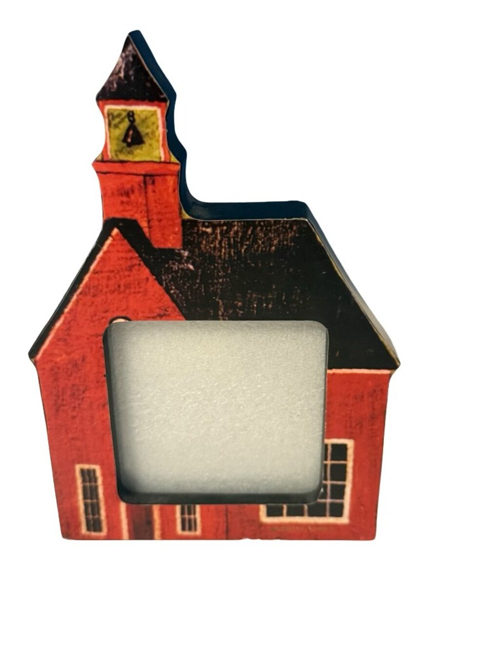 Warren Kimble Baker Schoolhouse Picture Frame Red Schoolhouse Folk Art Americana